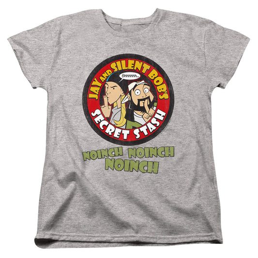 Jay and Silent Bob Shhhhh Womens T Shirt Athletic Heather