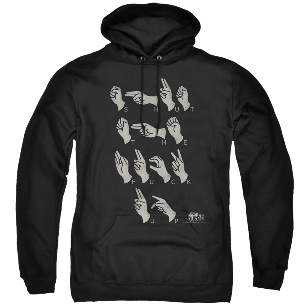 Jay and Silent Bob Sign Language Mens Hoodie Black