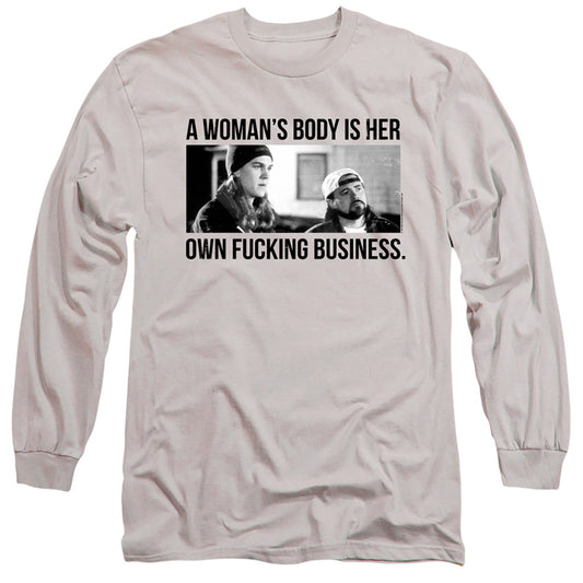 Jay and Silent Bob Business Mens Long Sleeve Shirt Silver