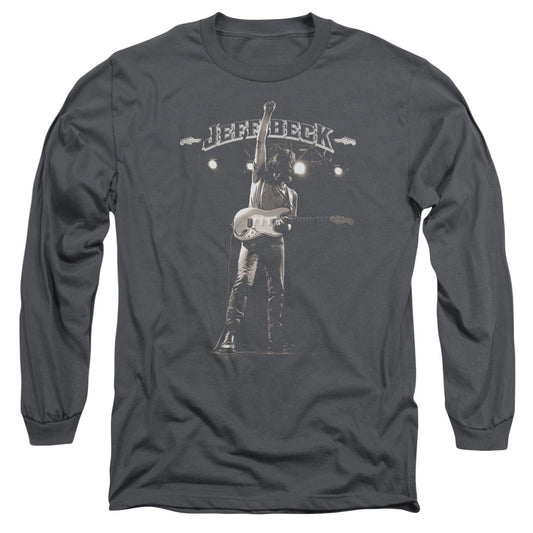 Jeff Beck Guitar God Mens Long Sleeve Shirt Charcoal