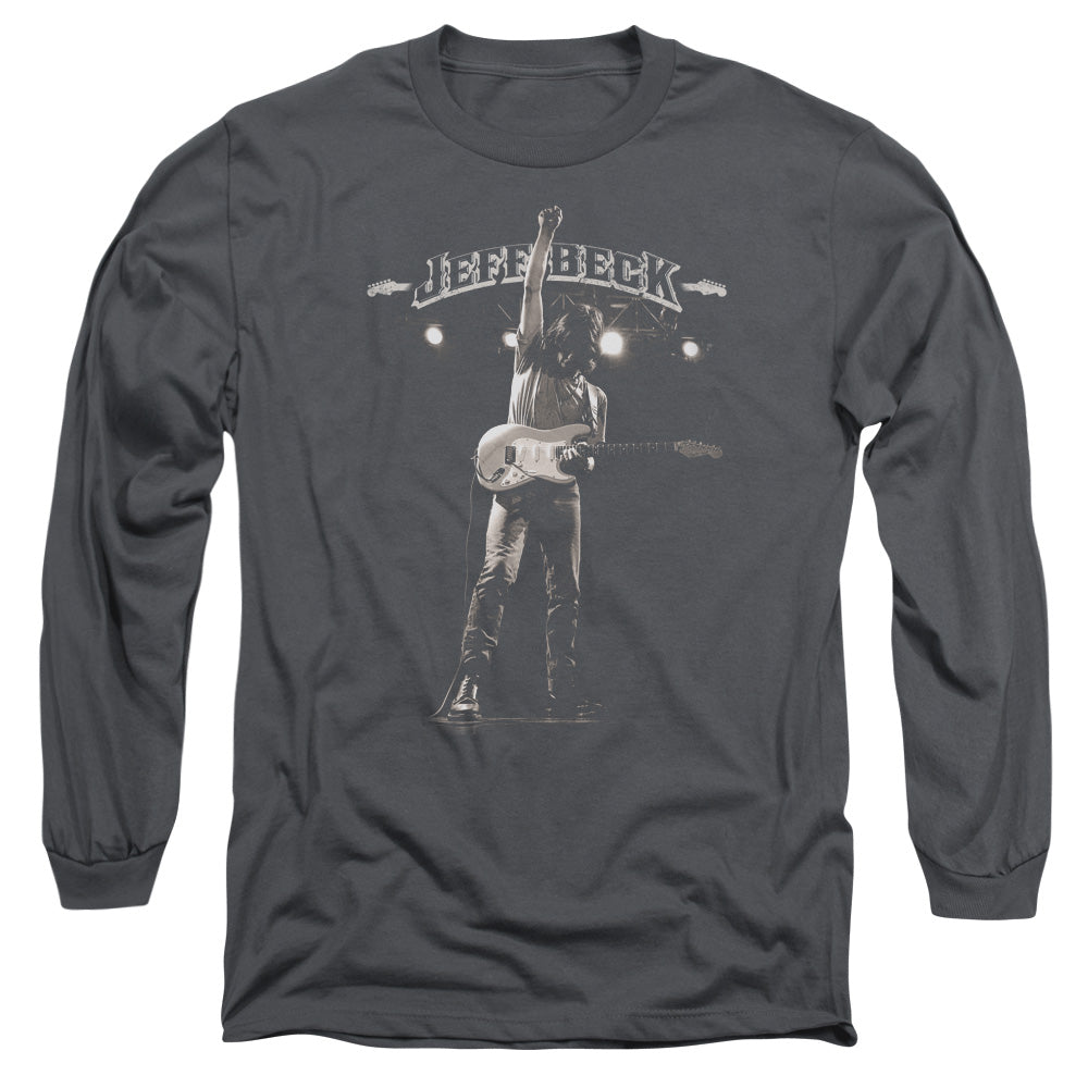 Jeff Beck Guitar God Mens Long Sleeve Shirt Charcoal