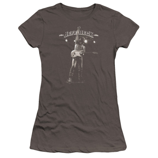 Jeff Beck Guitar God Junior Sheer Cap Sleeve Premium Bella Canvas Womens T Shirt Charcoal