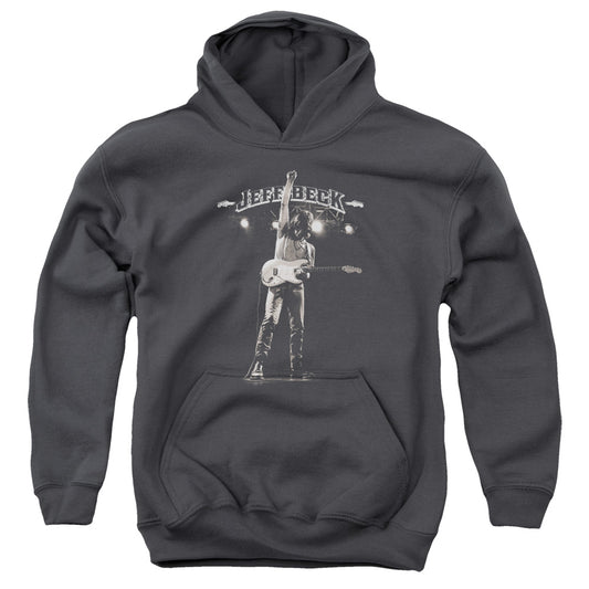 Jeff Beck Guitar God Kids Youth Hoodie Charcoal