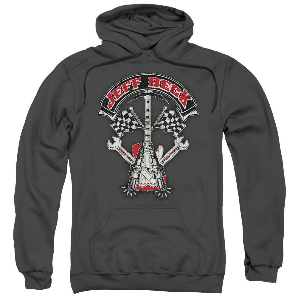 Jeff Beck Beckabilly Guitar Mens Hoodie Charcoal