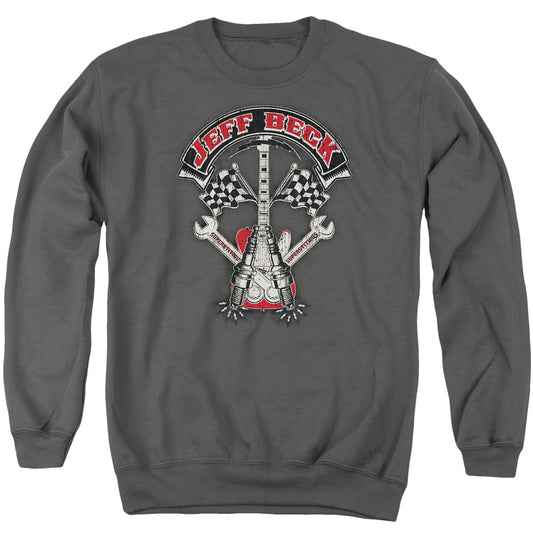 Jeff Beck Beckabilly Guitar Mens Crewneck Sweatshirt Charcoal