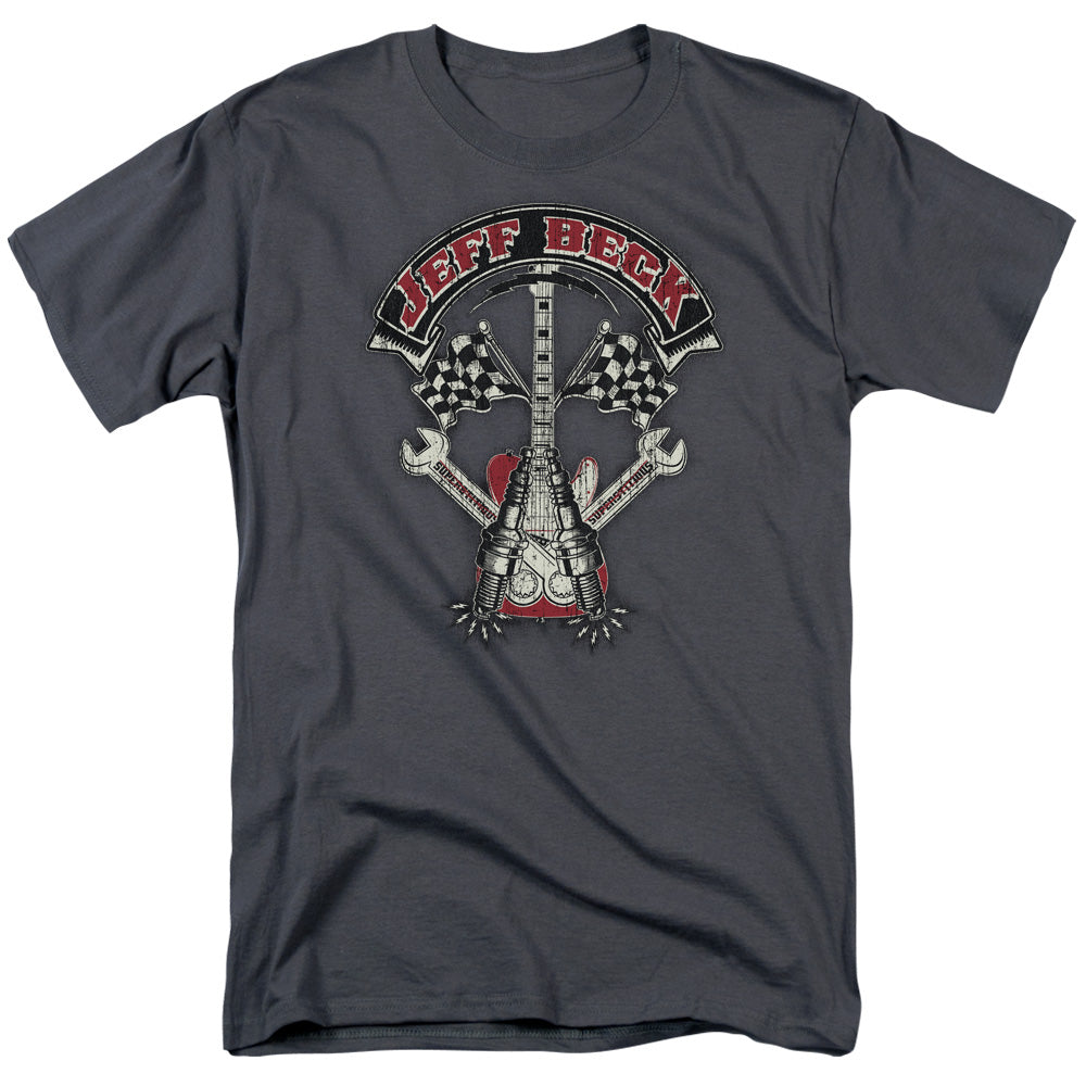 Jeff Beck Beckabilly Guitar Mens T Shirt Charcoal