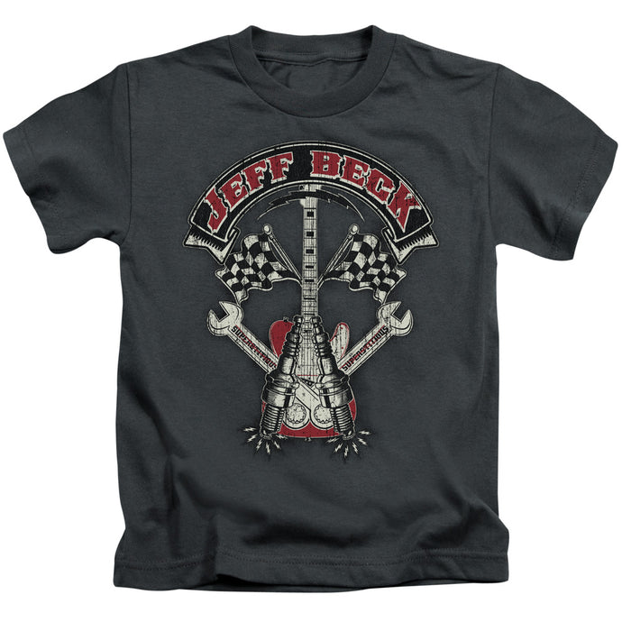 Jeff Beck Beckabilly Guitar Juvenile Kids Youth T Shirt Charcoal