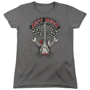 Jeff Beck Beckabilly Guitar Womens T Shirt Charcoal