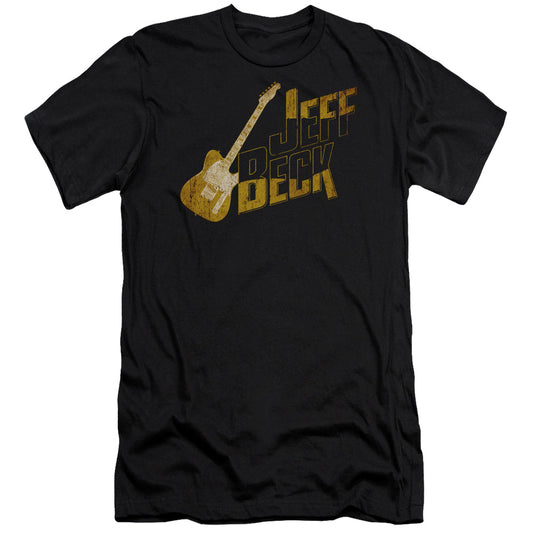 Jeff Beck That Yellow Guitar Premium Bella Canvas Slim Fit Mens T Shirt Black