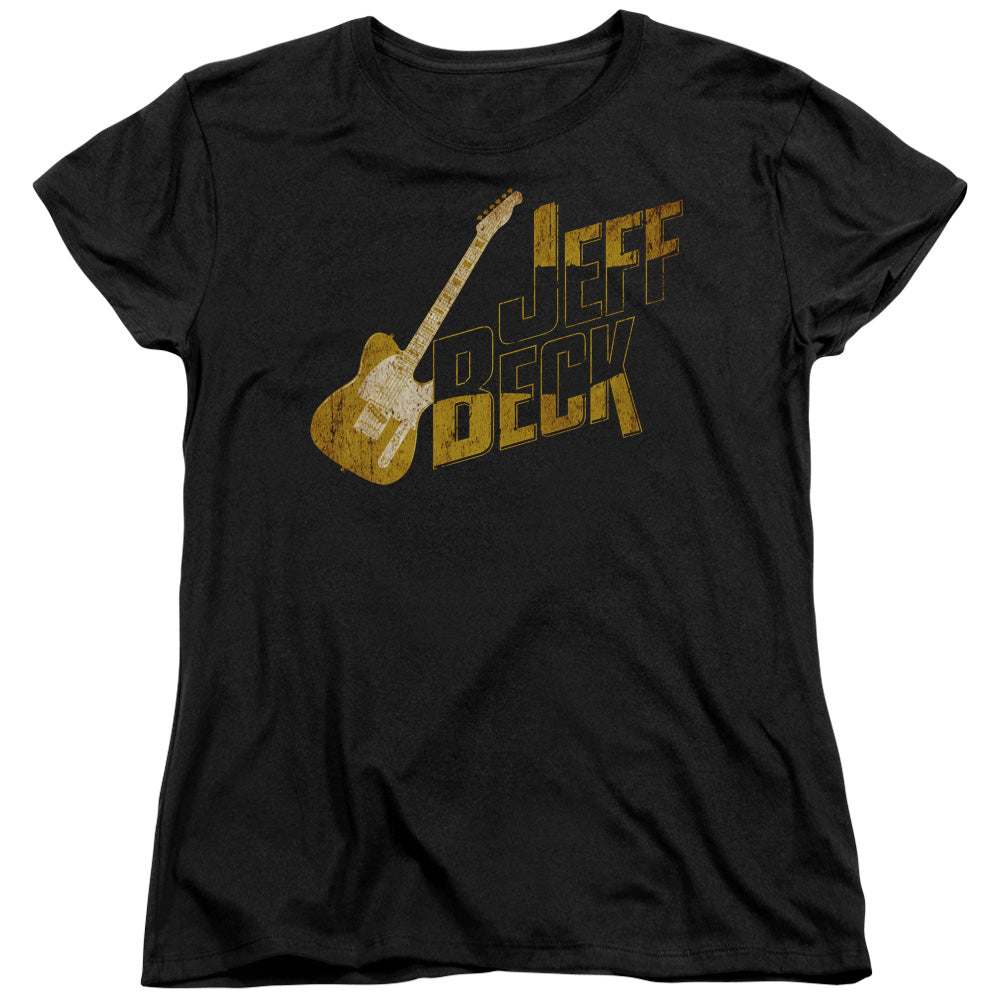 Jeff Beck That Yellow Guitar Womens T Shirt Black