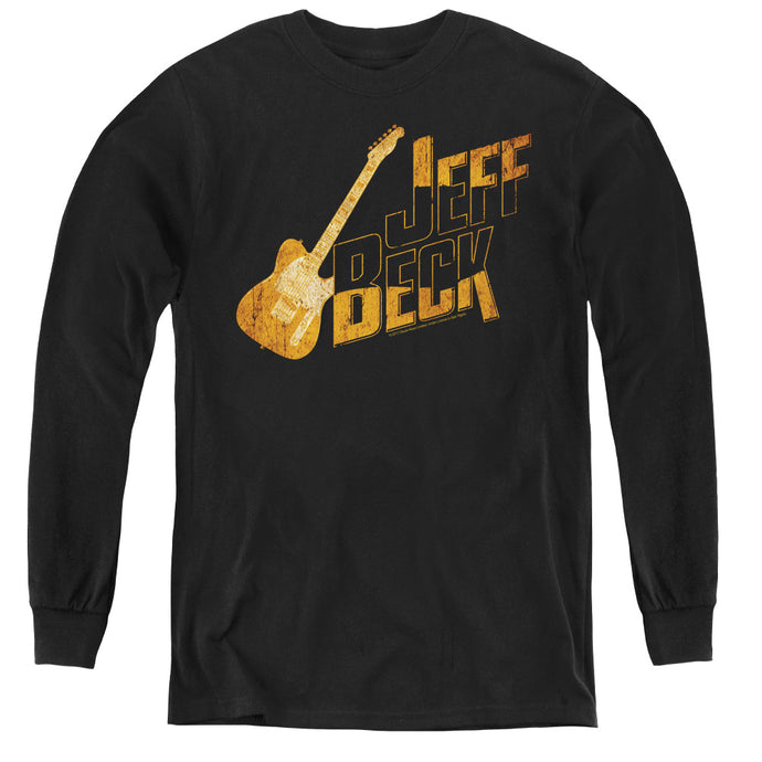 Jeff Beck That Yellow Guitar Long Sleeve Kids Youth T Shirt Black