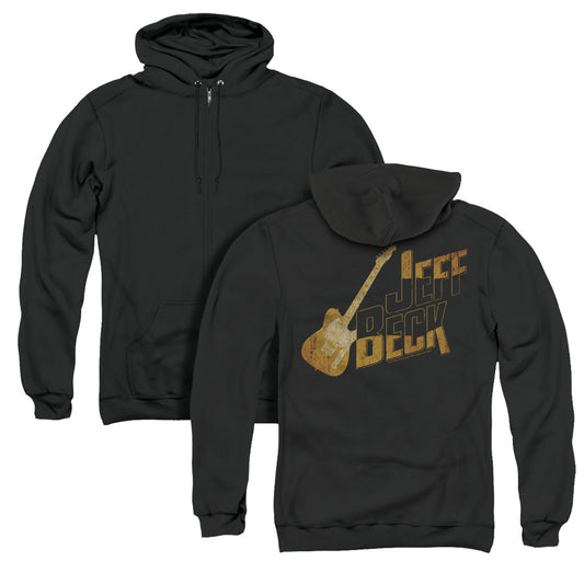 Jeff Beck That Yellow Guitar Back Print Zipper Mens Hoodie Black