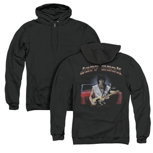 Jeff Beck Jeffs Hotrod Back Print Zipper Mens Hoodie Black