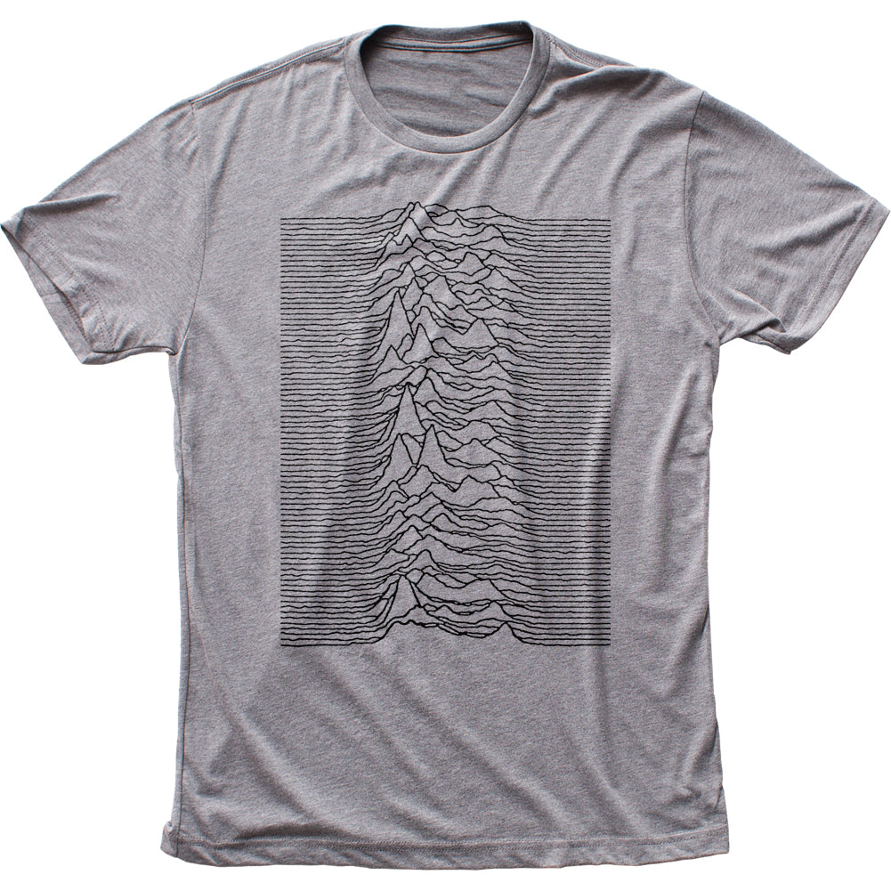 Joy Division Unknown Pleasures Mens T Shirt Grey