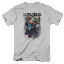 Load image into Gallery viewer, Judge Dredd Last Words Mens T Shirt Silver