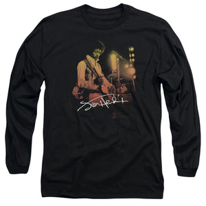 Jimi Hendrix Live On Stage Mens Long Sleeve Shirt Black
