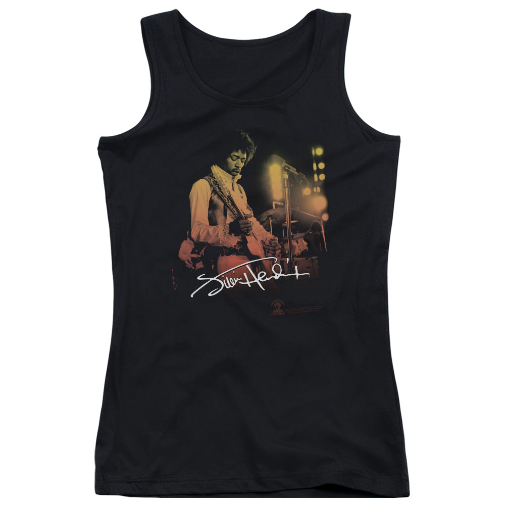Jimi Hendrix Live On Stage Womens Tank Top Shirt Black