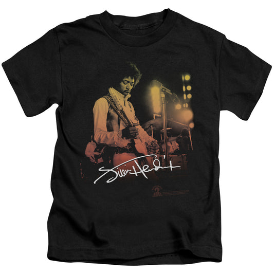 Jimi Hendrix Live On Stage Juvenile Kids Youth T Shirt Black