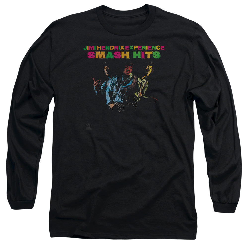 Jimi Hendrix Smash Hits Mens Long Sleeve Shirt Black