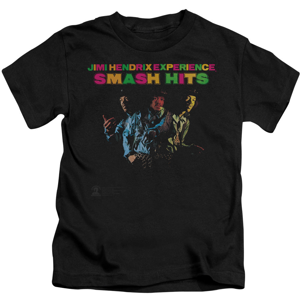 Jimi Hendrix Smash Hits Juvenile Kids Youth T Shirt Black