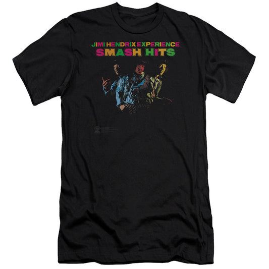 Jimi Hendrix Smash Hits Premium Bella Canvas Slim Fit Mens T Shirt Black