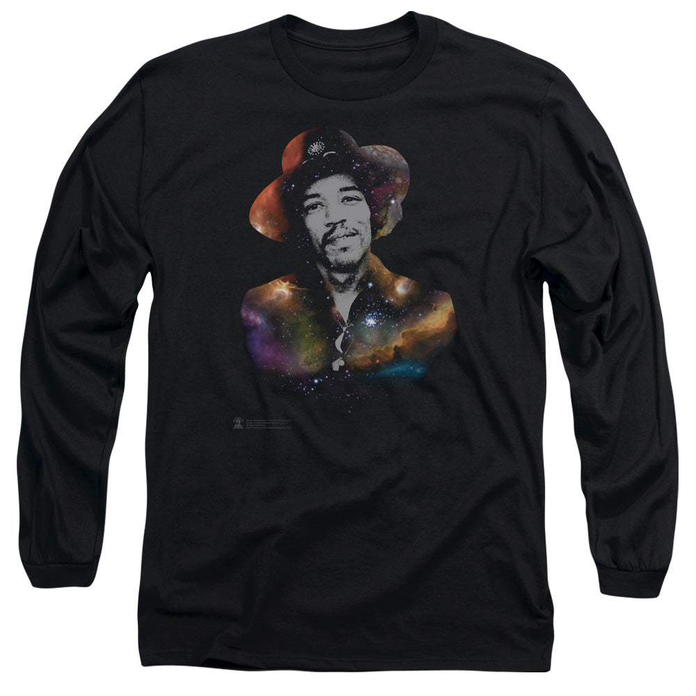 Jimi Hendrix Cosmic Jimi Mens Long Sleeve Shirt Black
