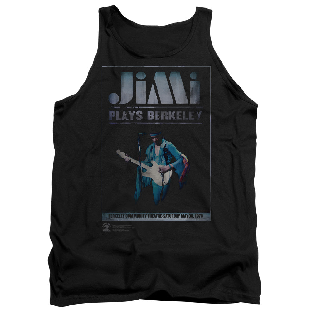 Jimi Hendrix Jimi Plays Poster Mens Tank Top Shirt Black