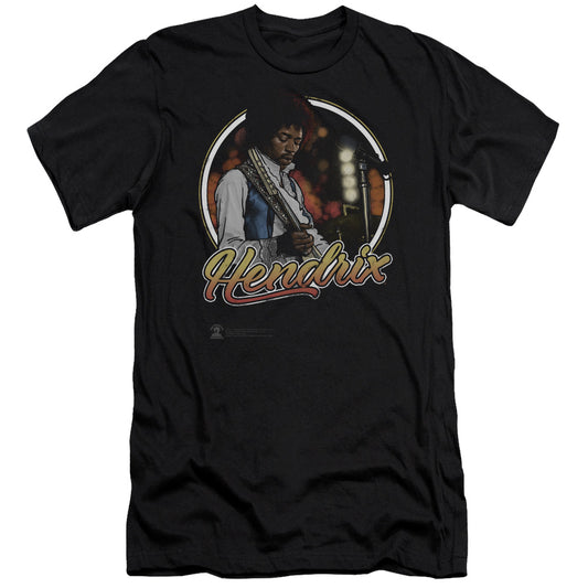 Jimi Hendrix Hollywood Bowl Premium Bella Canvas Slim Fit Mens T Shirt Black