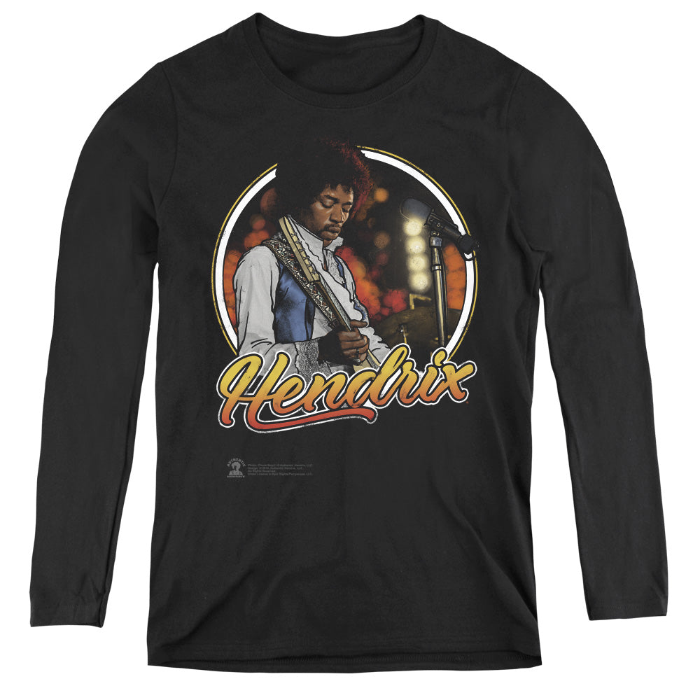 Jimi Hendrix Hollywood Bowl Womens Long Sleeve Shirt Black