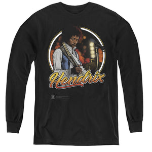 Jimi Hendrix Hollywood Bowl Long Sleeve Kids Youth T Shirt Black