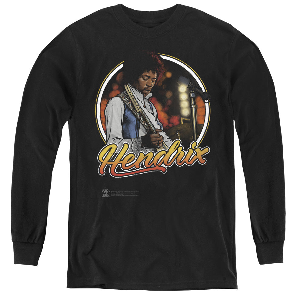 Jimi Hendrix Hollywood Bowl Long Sleeve Kids Youth T Shirt Black
