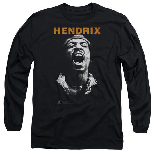 Jimi Hendrix Listen Mens Long Sleeve Shirt Black