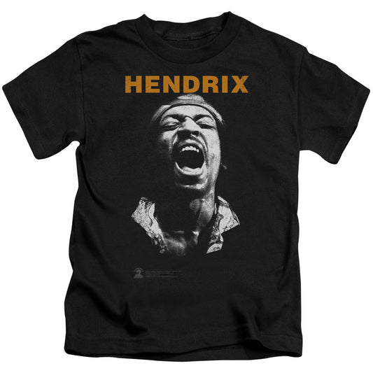 Jimi Hendrix Listen Juvenile Kids Youth T Shirt Black