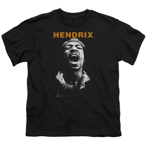 Jimi Hendrix Listen Kids Youth T Shirt Black