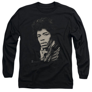 Jimi Hendrix Classic Jimi Mens Long Sleeve Shirt Black