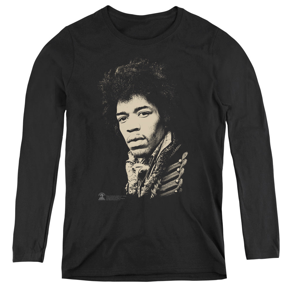 Jimi Hendrix Classic Jimi Womens Long Sleeve Shirt Black