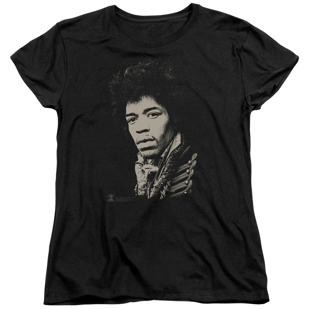 Jimi Hendrix Classic Jimi Womens T Shirt Black
