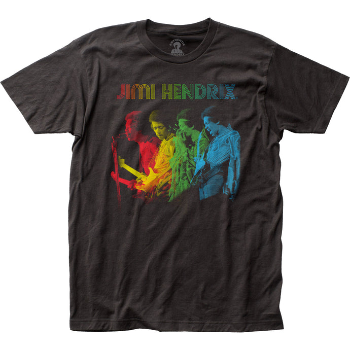 Jimi Hendrix Rainbow Haze Mens T Shirt Black