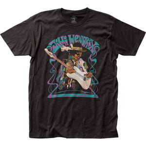 Jimi Hendrix Psychedelic Haze Mens T Shirt Black