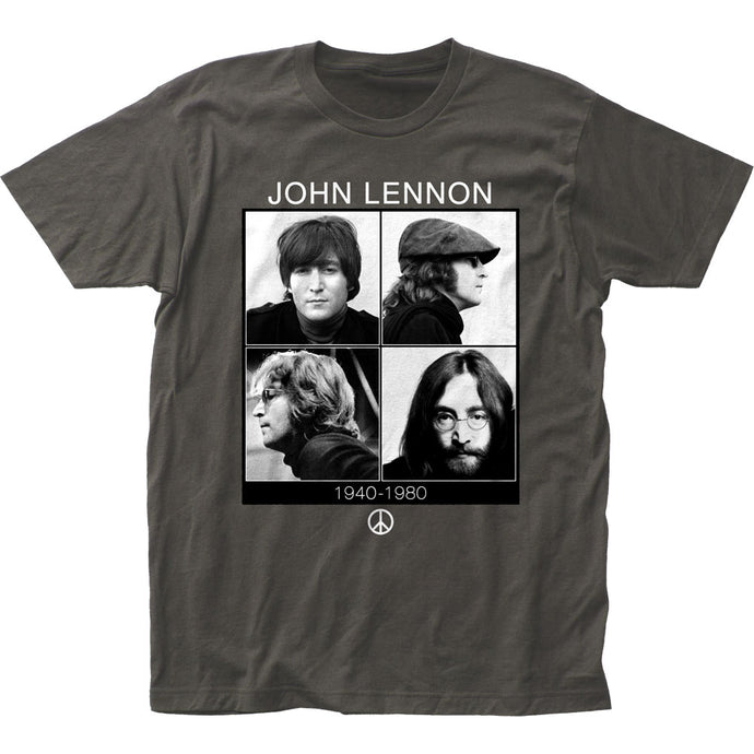 John Lennon 1940-1980 Mens T Shirt Charcoal