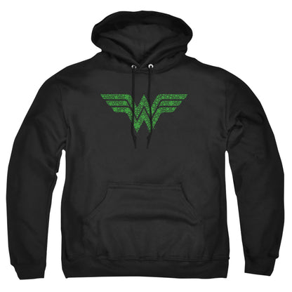 Wonder Woman St. Patrick'S Day Shamrock Logo Mens Hoodie Black