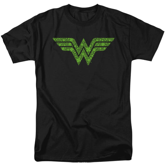 Wonder Woman St. Patrick'S Day Shamrock Logo Mens T Shirt Black