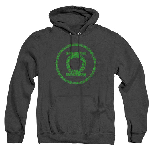 Green Lantern St. Patrick'S Day Shamrock Logo Mens Heather Hoodie Black Officially Licensed