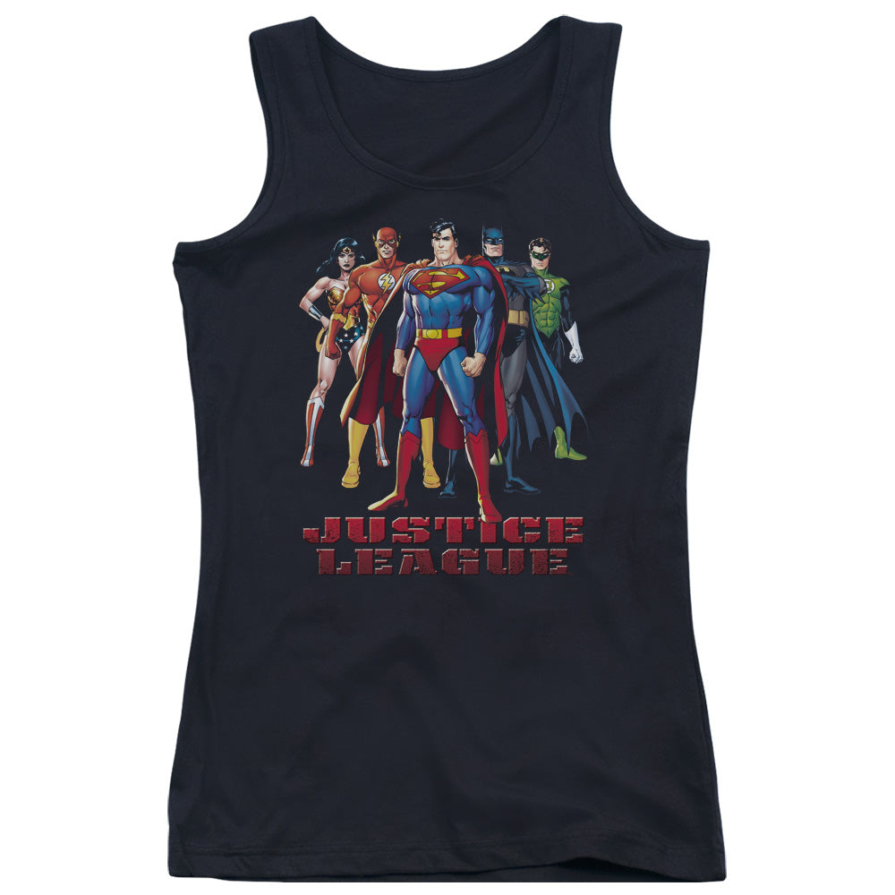 Justice League in League Womens Tank Top Shirt Black