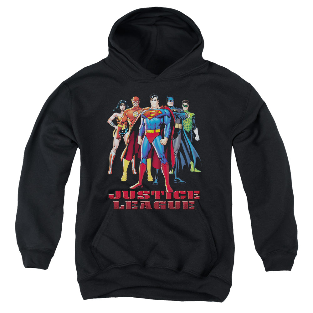 Justice League in League Kids Youth Hoodie Black