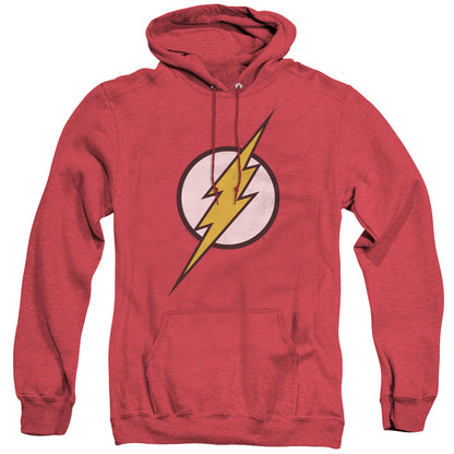 Jla Flash Logo Mens Heather Hoodie Red