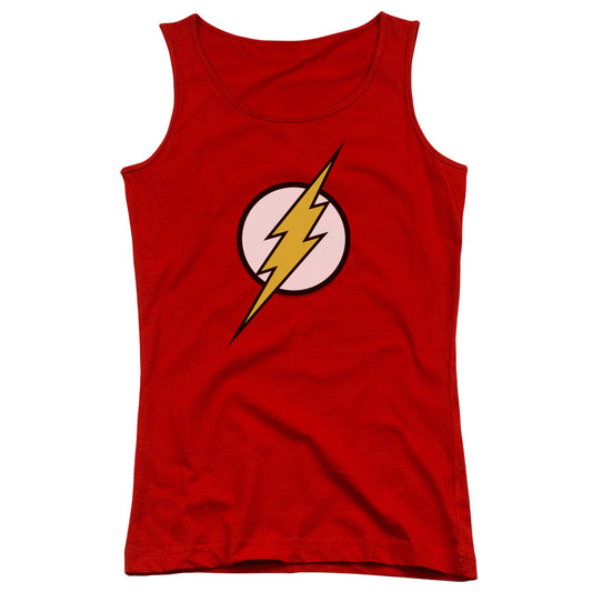 Justice League Flash Logo Womens Tank Top Shirt Red