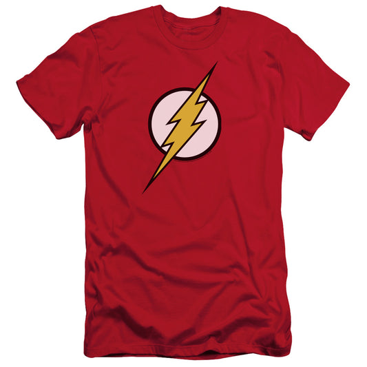 Justice League Flash Logo Slim Fit Mens T Shirt Red