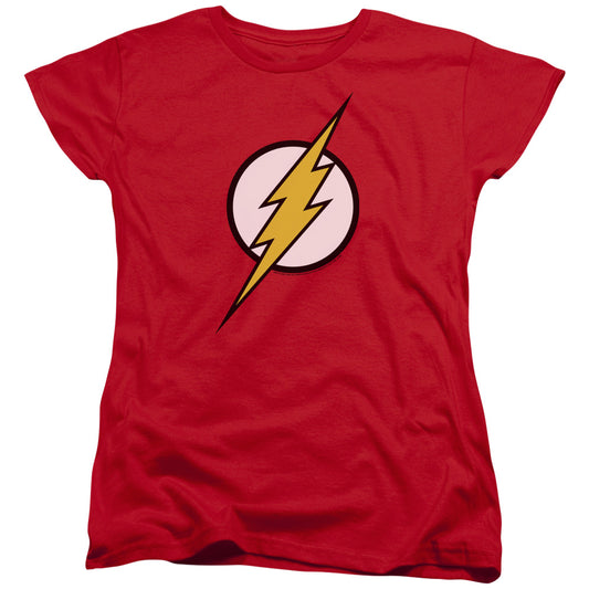 Justice League Flash Logo Womens T Shirt Red