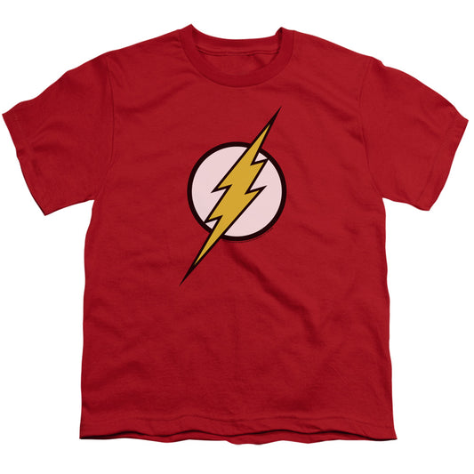 Justice League Flash Logo Kids Youth T Shirt Red